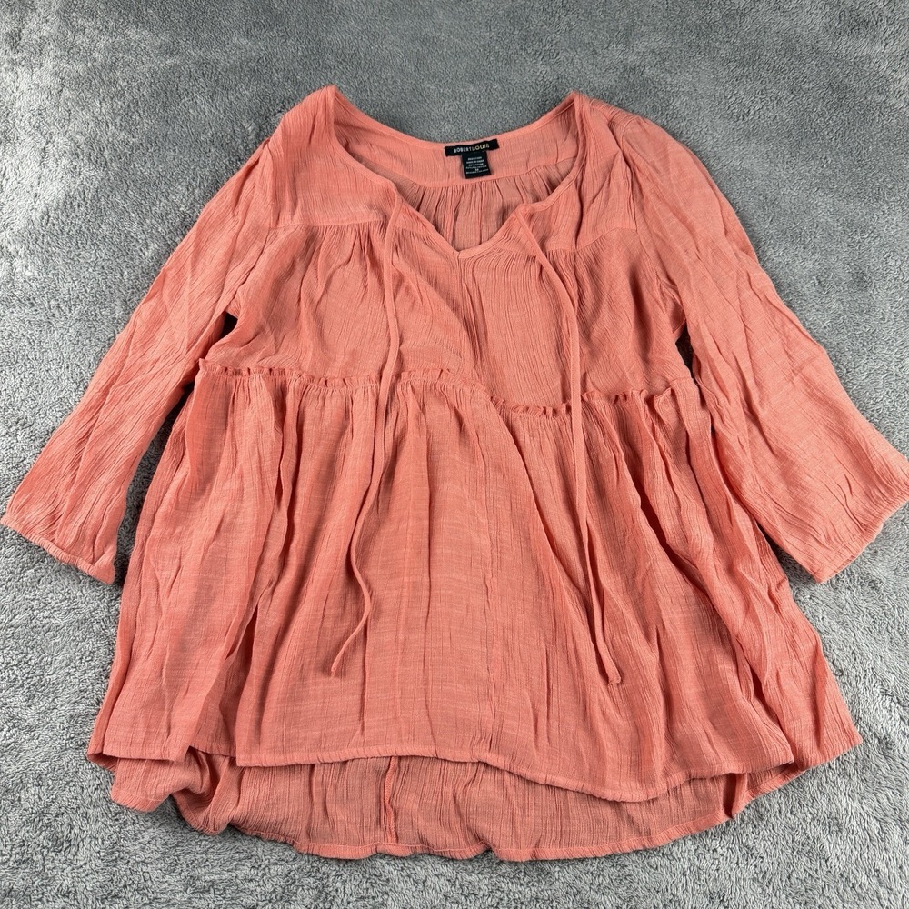 Robert Louis Bell Sleeves Blouse Womens‎ Medium Orange Dainty Feminine